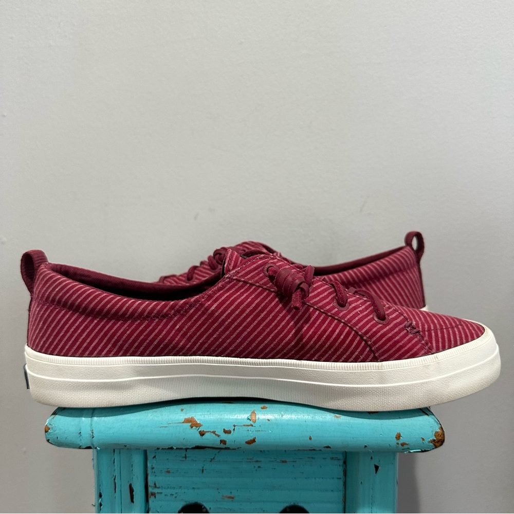 Sperry Crest Vibe Cotton Rip Pink Sneakers Size 10 - Picture 5 of 13
